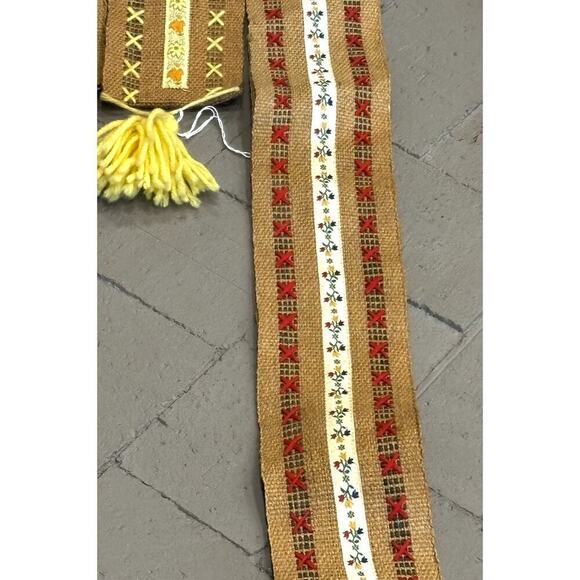 Vintage Hanging Fabric Handmade Yard Stick Ruler Holders Set of 6 - Picture 11 of 16